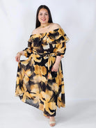 Sukienka plus size hiszpanka midi w kwiaty – zwiewna elegancja XXL Stylowa XL