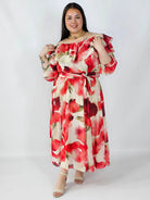 Sukienka plus size hiszpanka midi w kwiaty – zwiewna elegancja XXL Stylowa XL