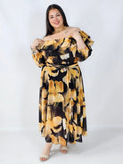 Sukienka plus size hiszpanka midi w kwiaty – zwiewna elegancja XXL Stylowa XL
