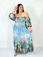 Sukienka plus size hiszpanka z marszczeniem i odkrytymi ramionami Stylowa XL