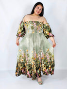 Sukienka plus size hiszpanka z marszczeniem i odkrytymi ramionami Stylowa XL