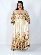 Sukienka plus size hiszpanka z marszczeniem i odkrytymi ramionami Stylowa XL