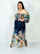 Sukienka plus size hiszpanka z marszczeniem i odkrytymi ramionami Stylowa XL