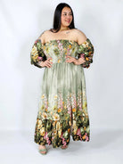 Sukienka plus size hiszpanka z marszczeniem i odkrytymi ramionami Stylowa XL