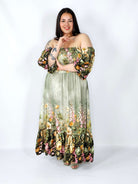 Sukienka plus size hiszpanka z marszczeniem i odkrytymi ramionami Stylowa XL