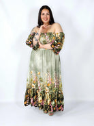 Sukienka plus size hiszpanka z marszczeniem i odkrytymi ramionami Stylowa XL