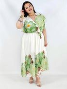 Sukienka plus size kopertowa XXL – elegancka i zwiewna propozycja na komunię i wesele Stylowa XL