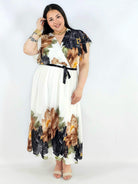 Sukienka plus size kopertowa XXL – elegancka i zwiewna propozycja na komunię i wesele Stylowa XL