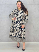 Sukienka plus size koszulowa oversize w stylu boho Stylowa XL
