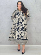 Sukienka plus size koszulowa oversize w stylu boho Stylowa XL