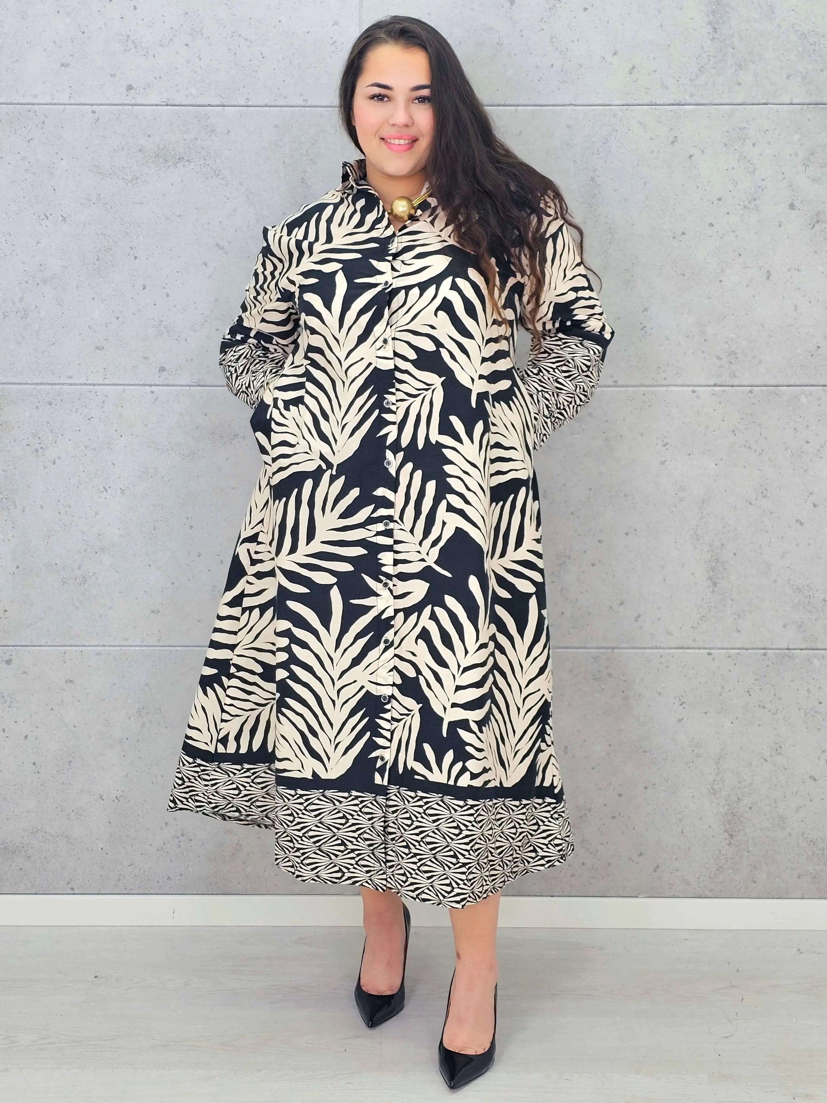 Sukienka plus size koszulowa oversize w stylu boho Stylowa XL