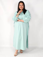 Sukienka plus size koszulowa z wiązaniem – wygodna elegancja XXL Stylowa XL