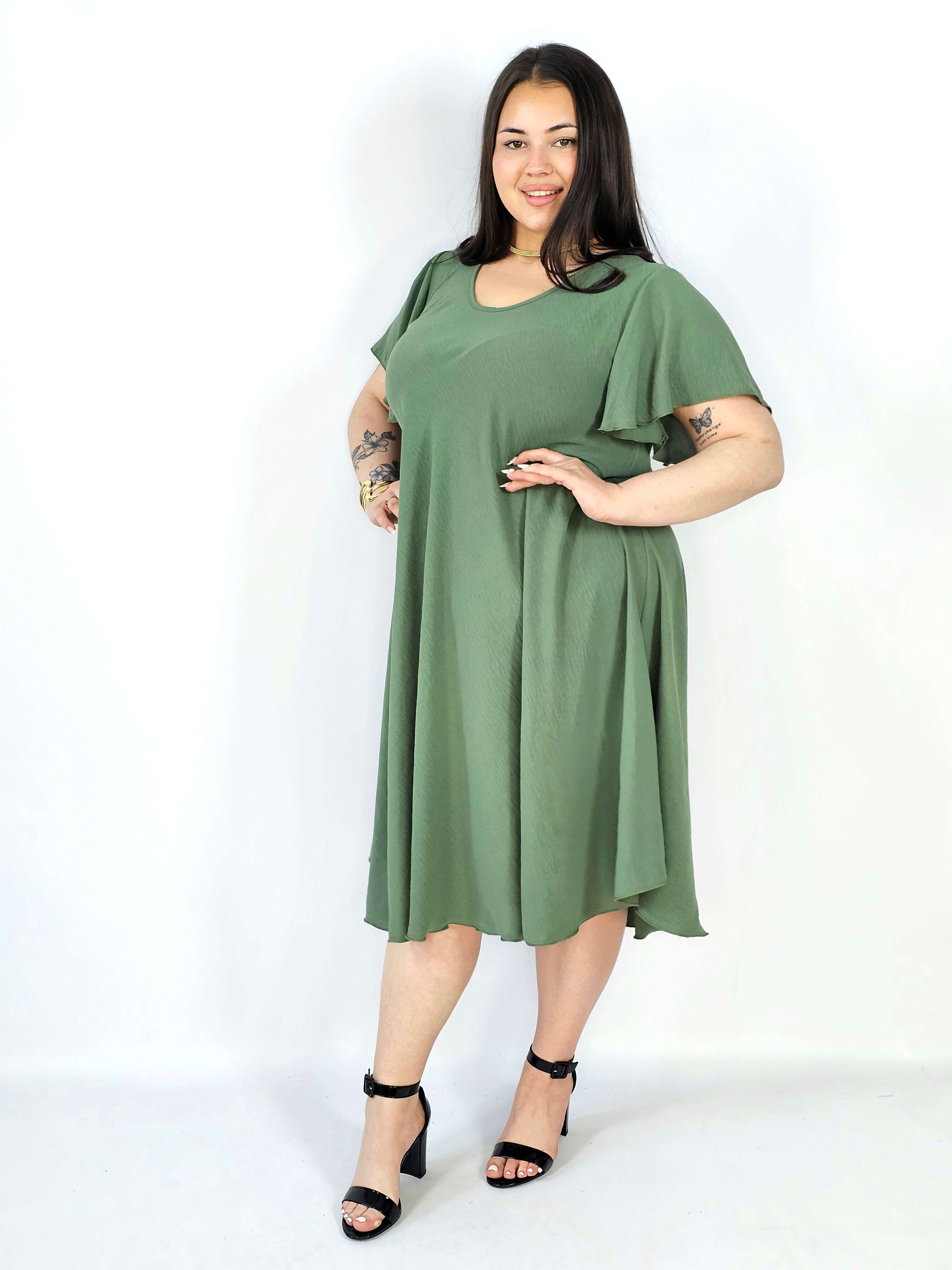 Sukienka plus size kreszowana – lekka, wygodna i stylowa XXL Stylowa XL