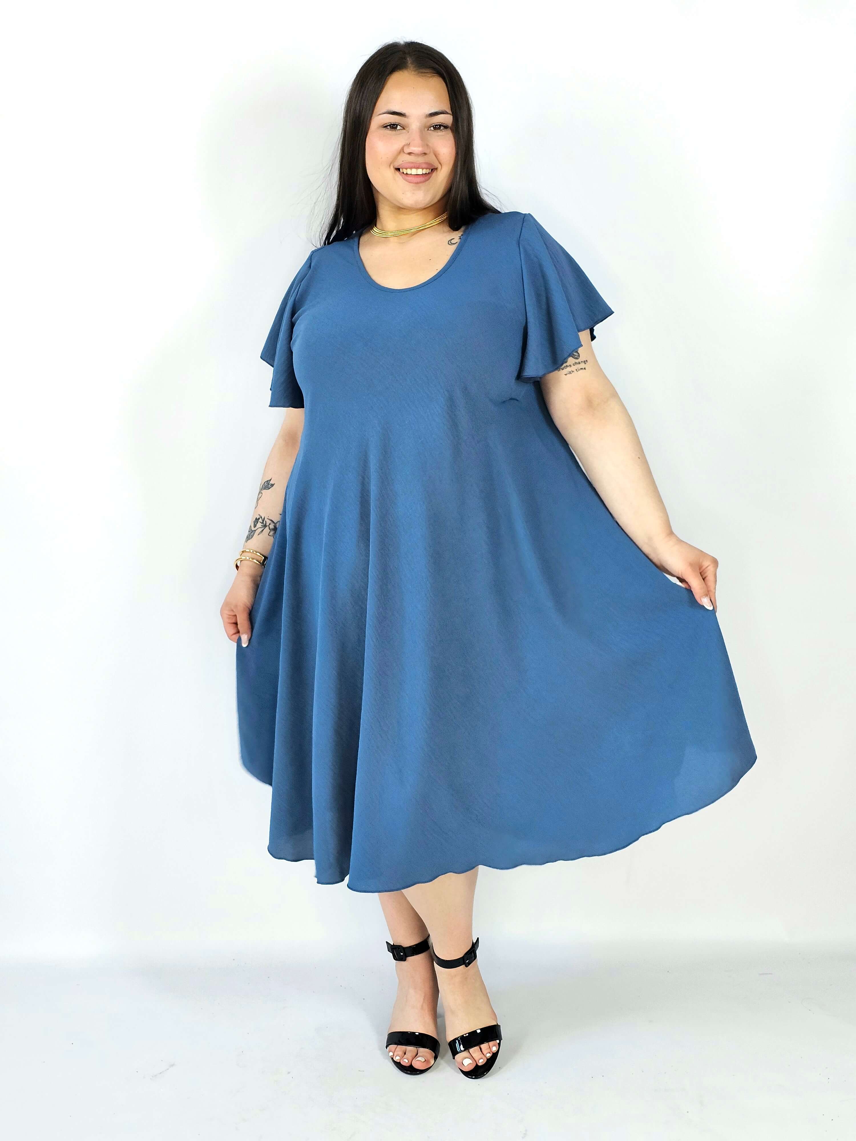 Sukienka plus size kreszowana – lekka, wygodna i stylowa XXL Stylowa XL