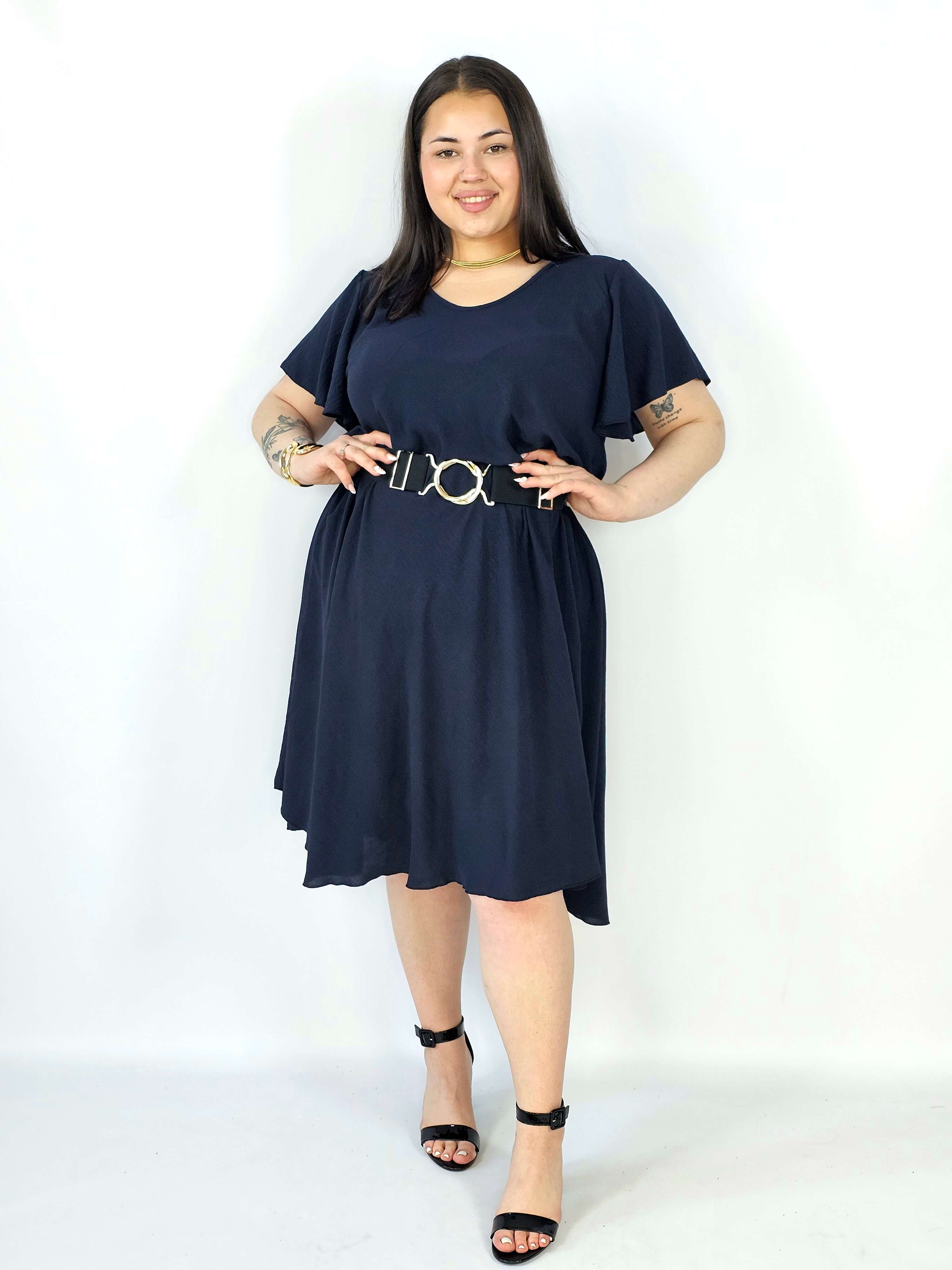 Sukienka plus size kreszowana – lekka, wygodna i stylowa XXL Stylowa XL