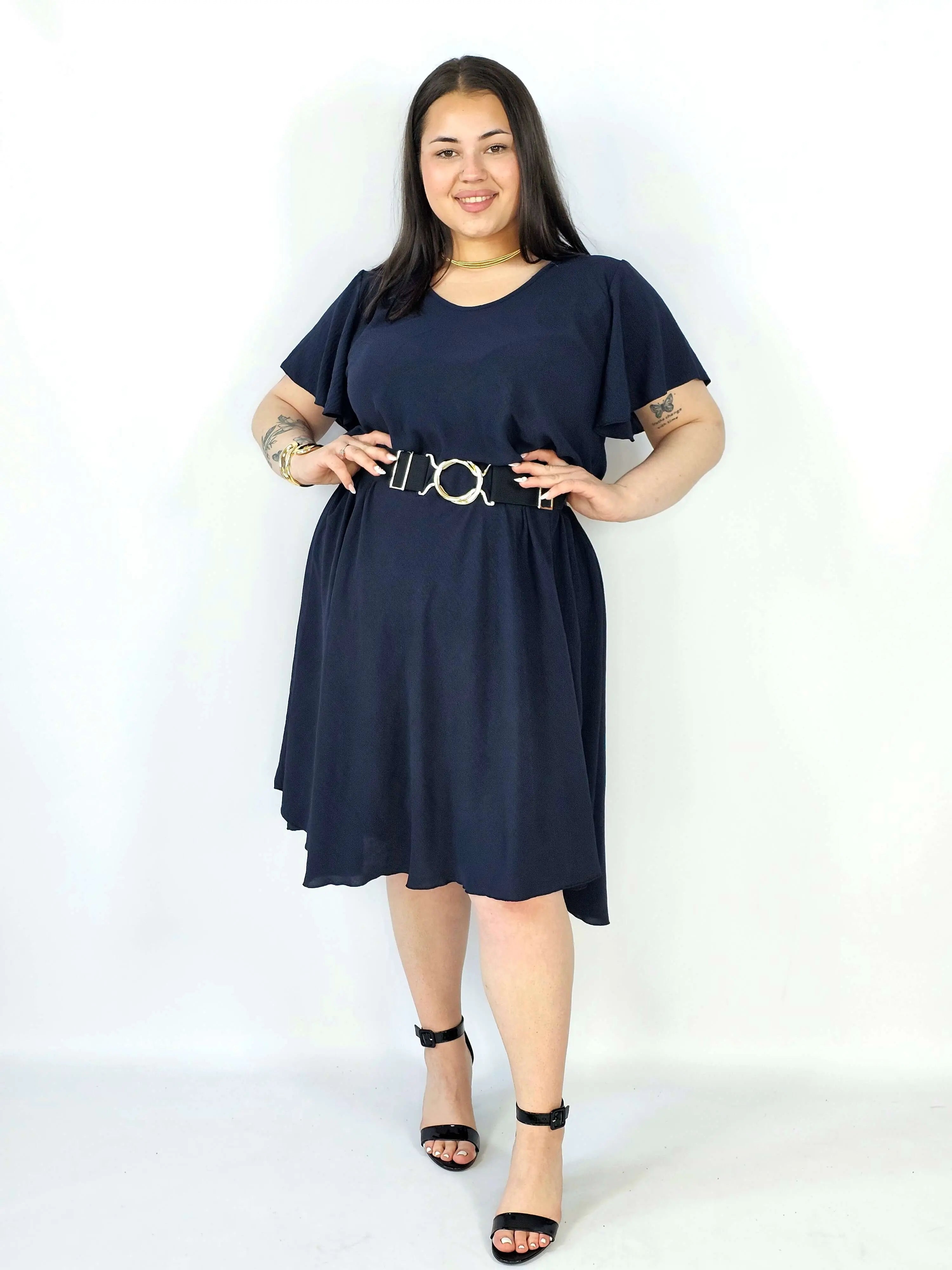 Sukienka plus size kreszowana – lekka, wygodna i stylowa XXL Stylowa XL