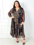 Sukienka plus size maxi kopertowa we wzór panterka i zebra Stylowa XL