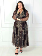 Sukienka plus size maxi kopertowa we wzór panterka i zebra Stylowa XL