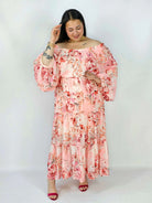 Sukienka plus size maxi w kwiaty z wiązaniem – romantyczna i zwiewna stylizacja XXL Stylowa XL