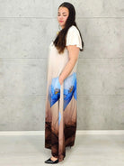 Sukienka plus size maxi z malarskim dołem – elegancka propozycja XXL Stylowa XL