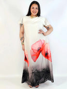 Sukienka plus size maxi z malarskim dołem – elegancka propozycja XXL Stylowa XL