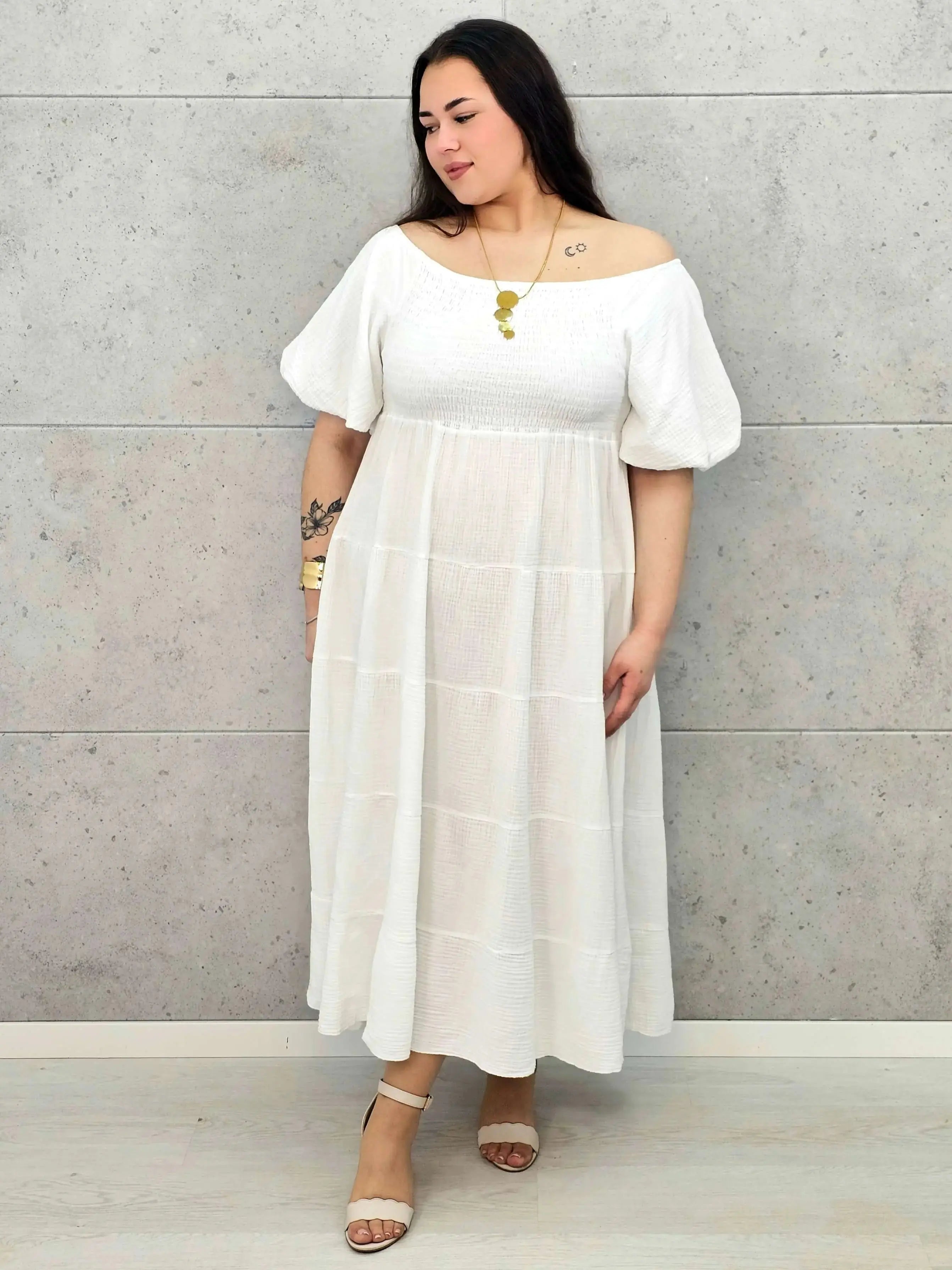 Muślinowa Sukienka Hiszpanka Plus Size StylowaXL – Lekkość i Styl na Lato Stylowa XL