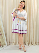 Sukienka plus size rozkloszowana – damska sukienka XXL z dekoltem V Stylowa XL