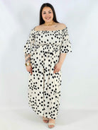 Sukienka plus size w groszki XXL – elegancka hiszpanka na komunię i wesele Stylowa XL