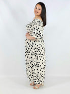 Sukienka plus size w groszki XXL – elegancka hiszpanka na komunię i wesele Stylowa XL