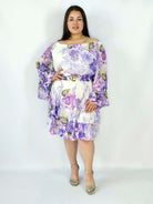 Sukienka plus size w kwiatowy wzór z falbaną – lekka i kobieca stylizacja XXL Stylowa XL