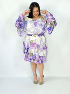 Sukienka plus size w kwiatowy wzór z falbaną – lekka i kobieca stylizacja XXL Stylowa XL