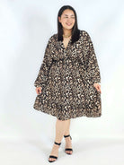 Sukienka plus size z dekoltem V i wiązaniem – lekka sukienka damska XXL z elastyczną talią Stylowa XL