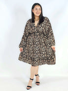 Sukienka plus size z dekoltem V i wiązaniem – lekka sukienka damska XXL z elastyczną talią Stylowa XL