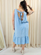 Sukienka plus size z falbaną – luźna sukienka damska XXL Stylowa XL