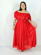 Sukienka plus size z falbanami i subtelnym połyskiem – efekt WOW XXL Stylowa XL