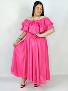 Sukienka plus size z falbanami i subtelnym połyskiem – efekt WOW XXL Stylowa XL