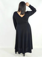 Sukienka plus size z kopertowym dekoltem – elegancka sukienka damska XXL z długim rękawem Stylowa XL