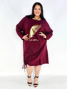 Sukienka plus size z nadrukiem pióra – modna sukienka XXL oversize Stylowa XL
