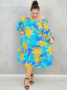 Sukienka plus size z wzorem w kwiaty Stylowa XL