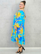 Sukienka plus size z wzorem w kwiaty Stylowa XL