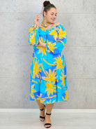 Sukienka plus size z wzorem w kwiaty Stylowa XL