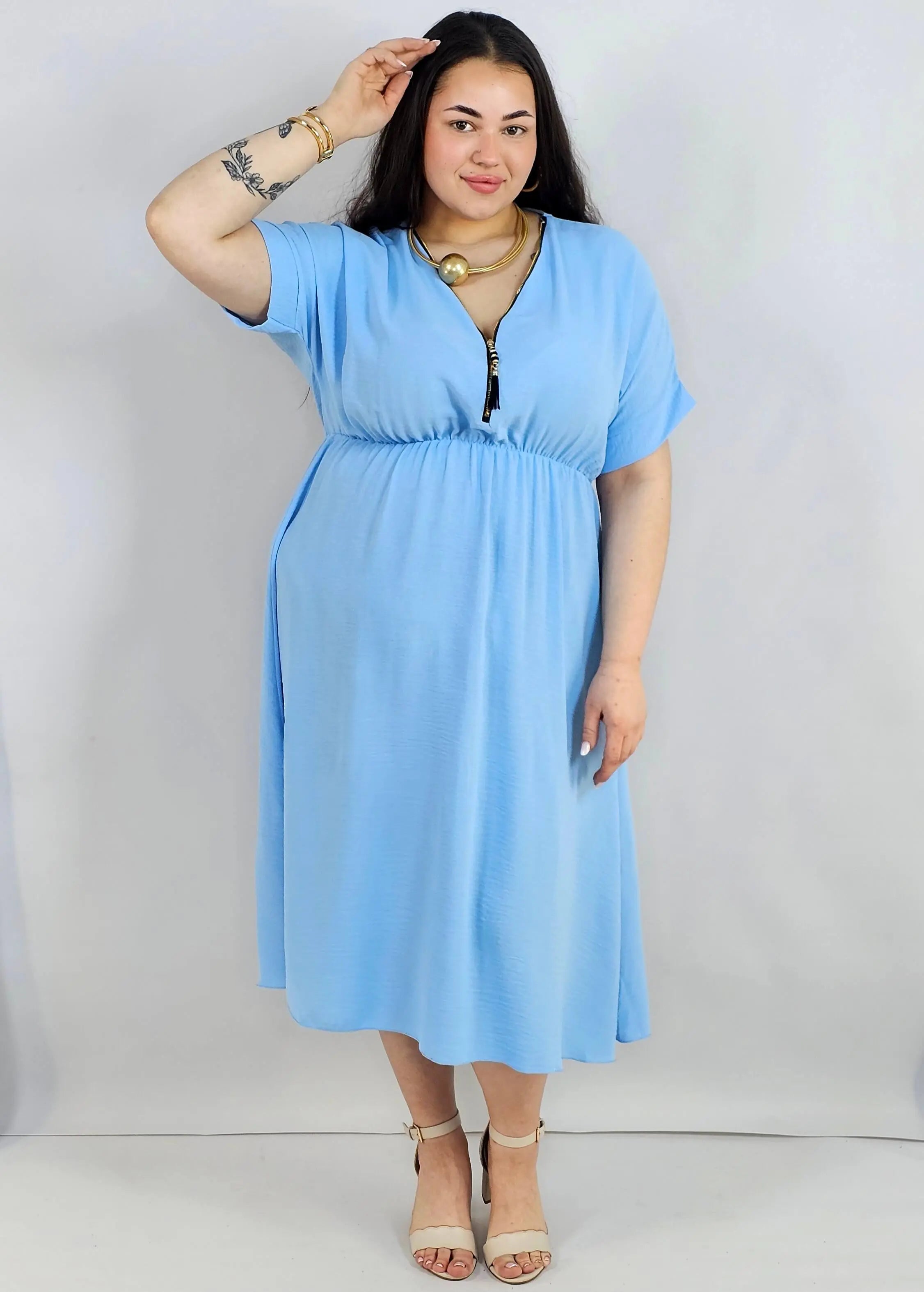 Sukienka plus size z zamkiem – elegancka sukienka damska XXL Stylowa XL