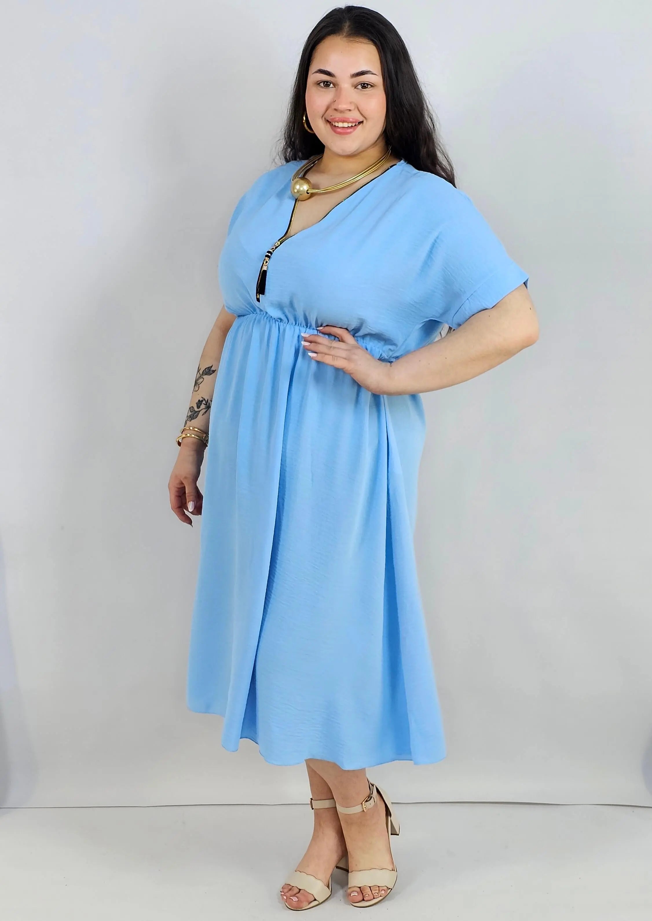 Sukienka plus size z zamkiem – elegancka sukienka damska XXL Stylowa XL