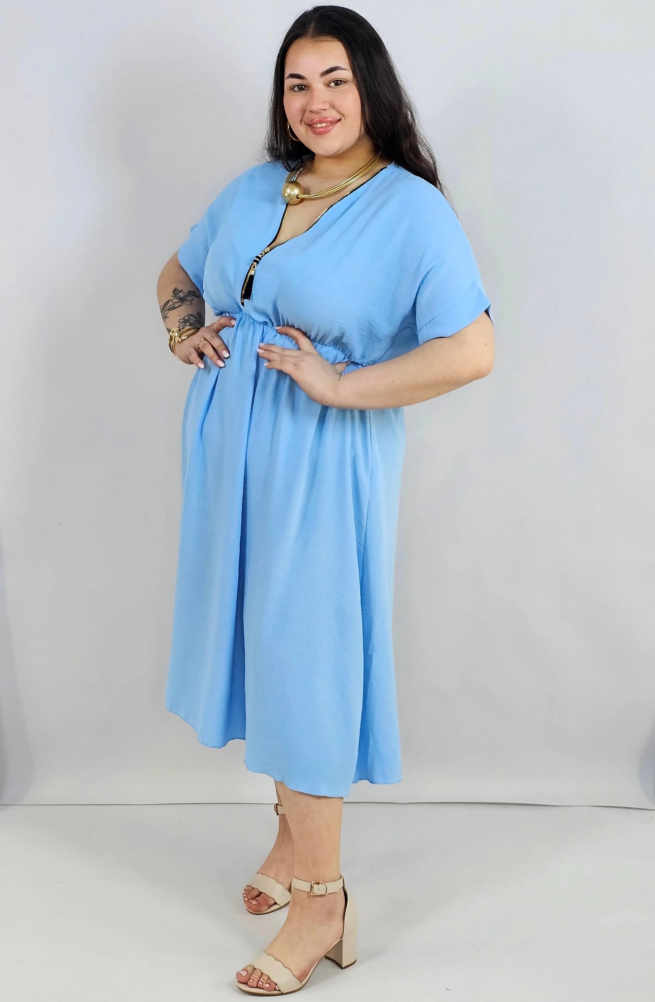 Sukienka plus size z zamkiem – elegancka sukienka damska XXL Stylowa XL