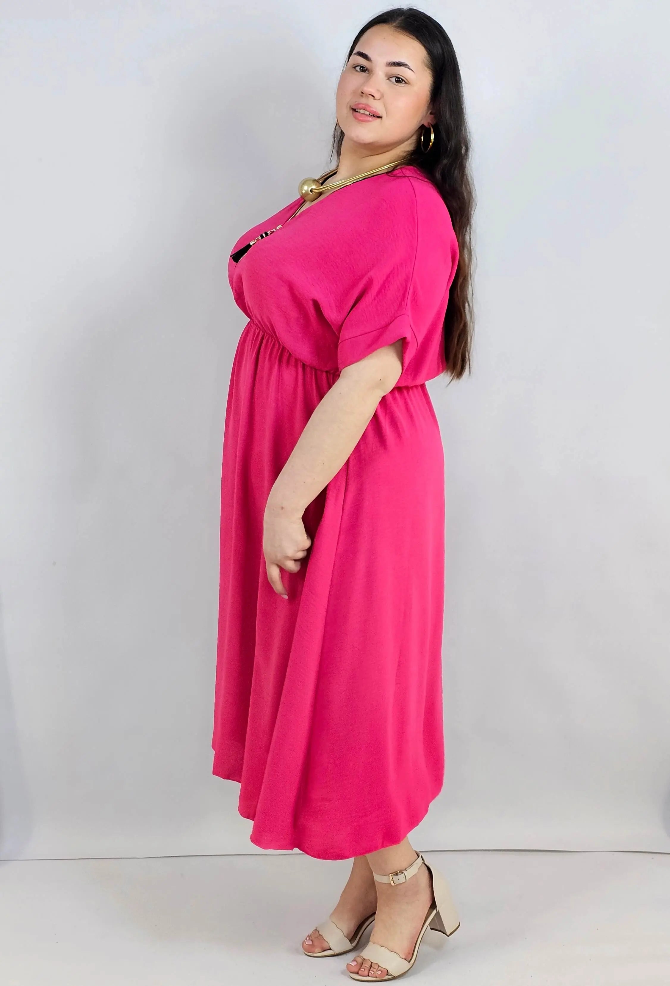 Sukienka plus size z zamkiem – elegancka sukienka damska XXL Stylowa XL