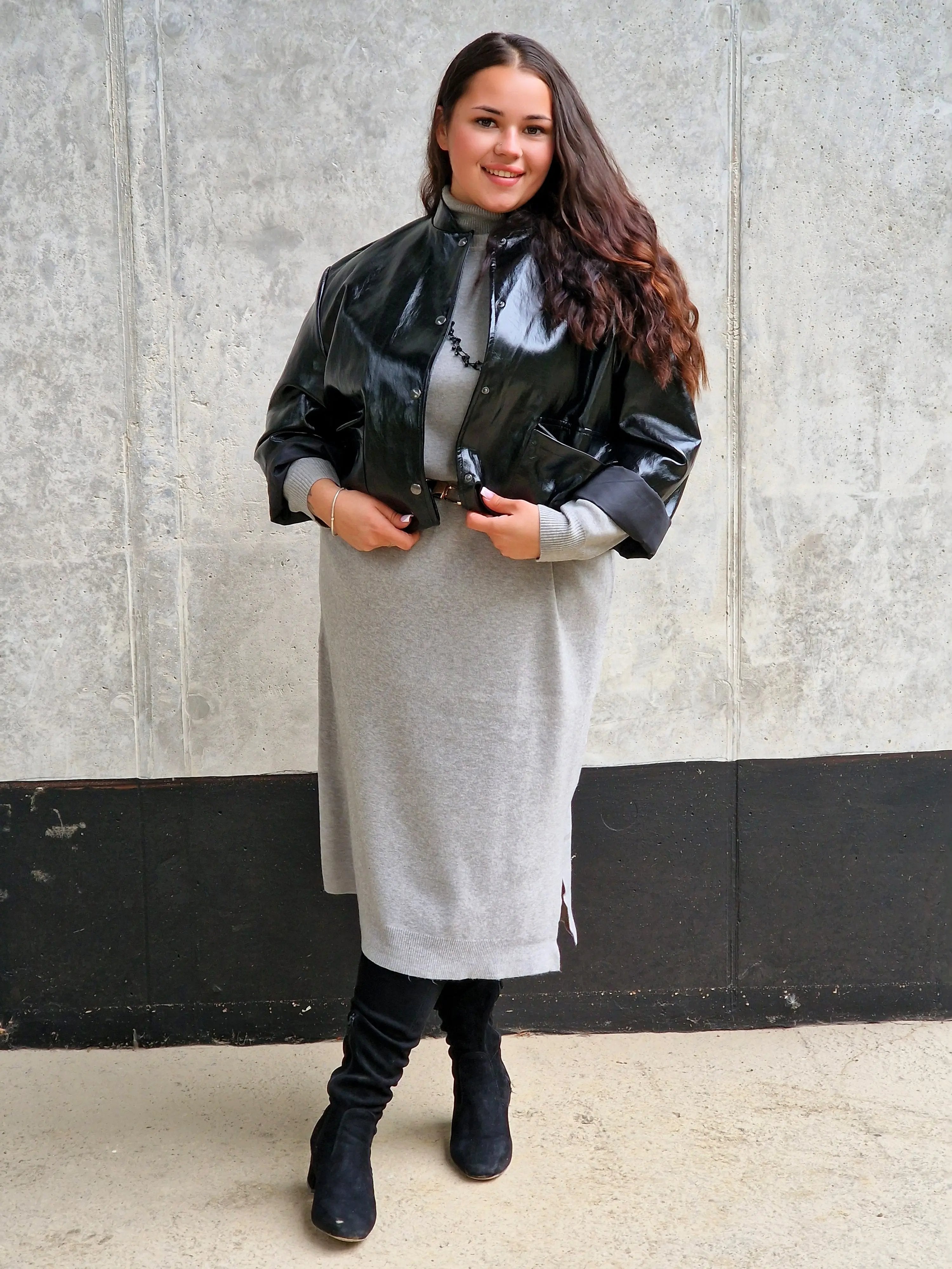 Sukienka sweterkowa półgolf Stylowa XL