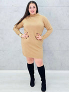 Sukienka sweterkowa z ozdobnymi guzikami na ramieniu z jednej strony Stylowa XL