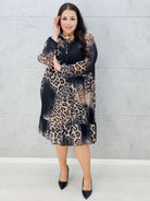 Sukienka plus size w zwierzęcy wzór – Stylowa XL