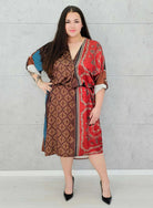 Sukienka w stylu boho z lekkiego materiał – moda dla kobiet plus size Stylowa XL