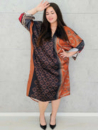 Sukienka w stylu boho z lekkiego materiał – moda dla kobiet plus size Stylowa XL